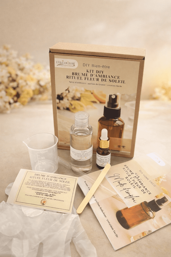 kit diy brume d’ambiance parfum fleur de soleil L’Épicurieuse