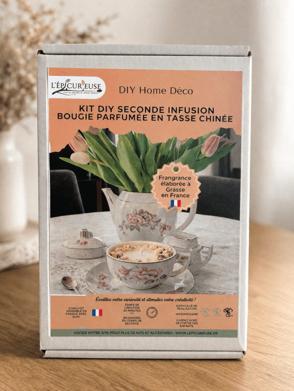 kit DIY bougie parfumée tasse chinée
