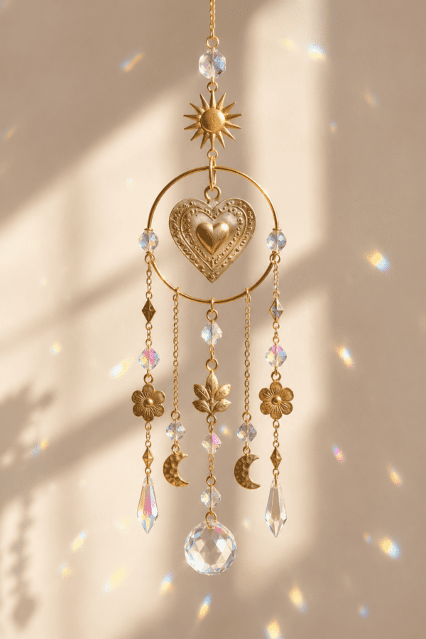 Suncatcher en métal repoussé à réaliser lors d’un atelier créatif à Mouthe avec L’Épicurieuse
