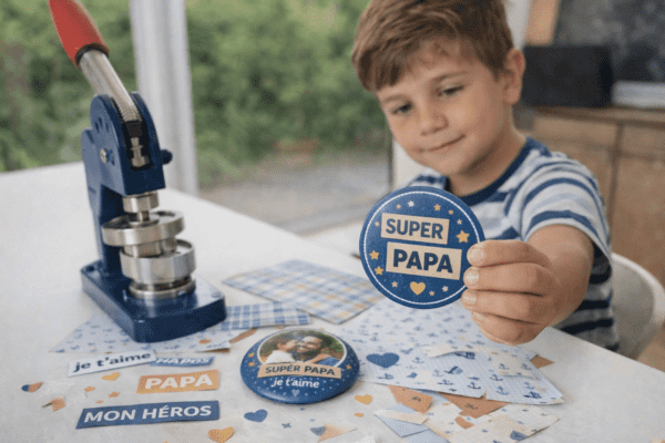 badge fete des peres enfant DIY