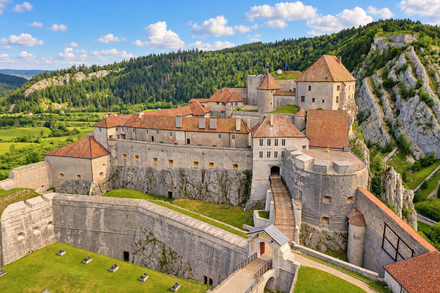 Puzzle Château de Joux 2000 pièces – paysage du Haut-Doubs – L’Épicurieuse