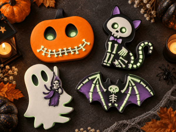 Personnages Halloween en plâtre à peindre pour atelier enfant à Jougne