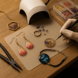Atelier apéro créatif : Bijoux en résine UV