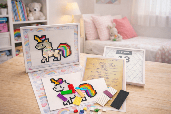 kit créatif licorne mosaïque enfant cadre déco activité manuelle enfant loisir créatif licorne