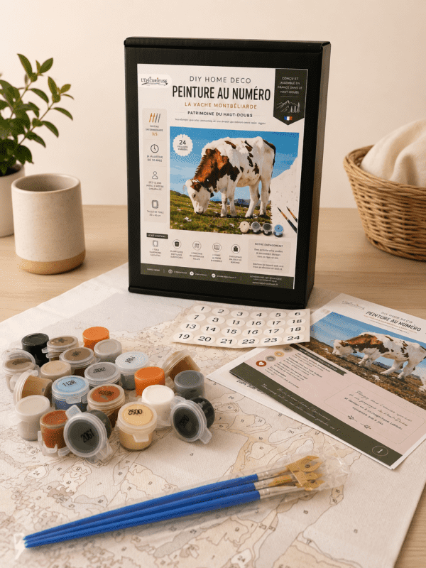 Kit complet peinture au numéro Vache Montbéliarde L’Épicurieuse