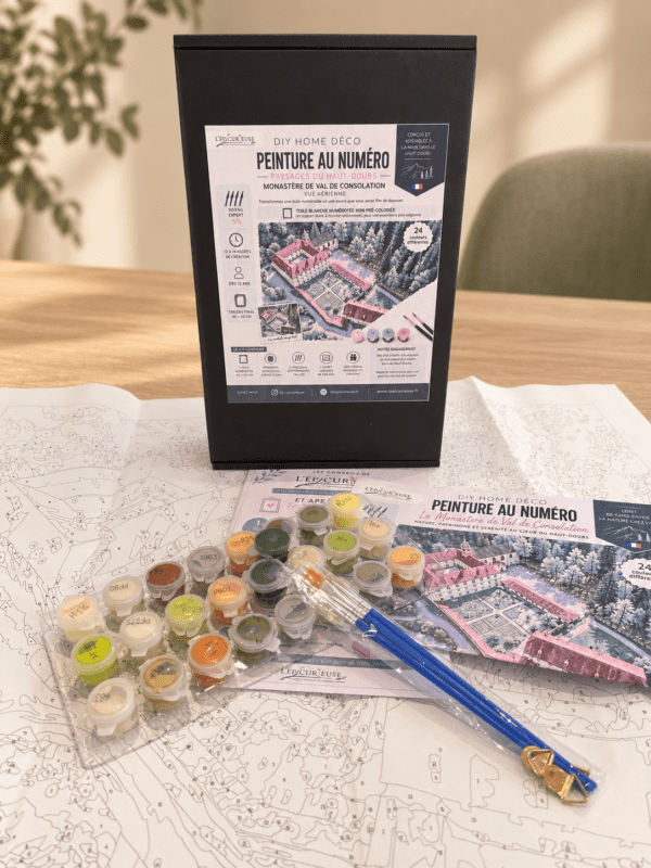 Kit peinture au numéro L’Épicurieuse avec toile, peintures, pinceaux et notice