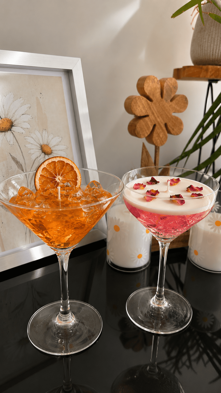 Bougies cocktail décoratives
