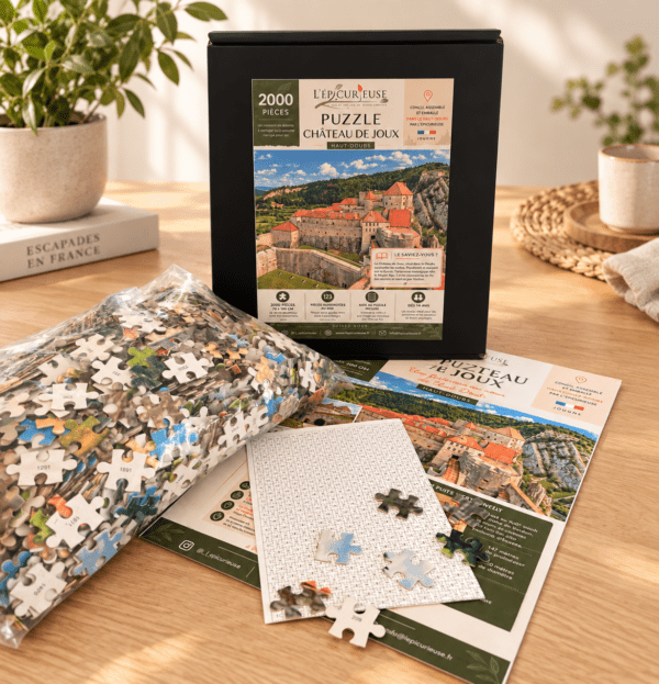 Puzzle Château de Joux 2000 pièces avec coffret, pièces numérotées et aide au puzzle – L’Épicurieuse Haut-Doubs