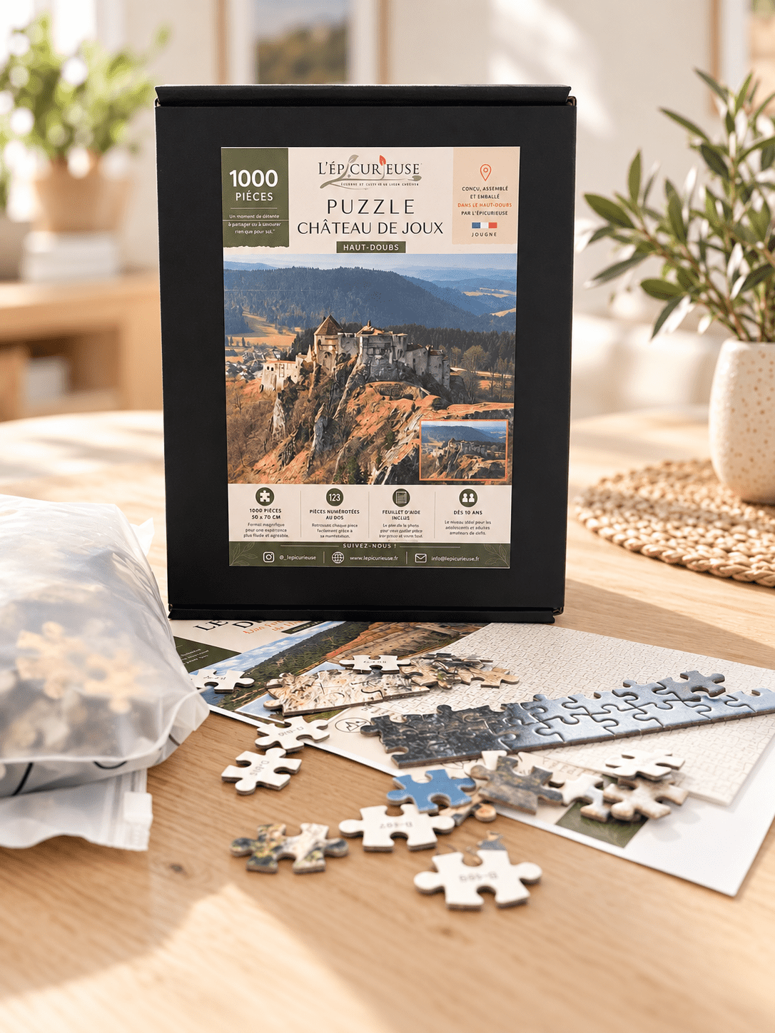 Puzzle Château de Joux 1000 pièces conçu dans le Haut-Doubs par L’Épicurieuse