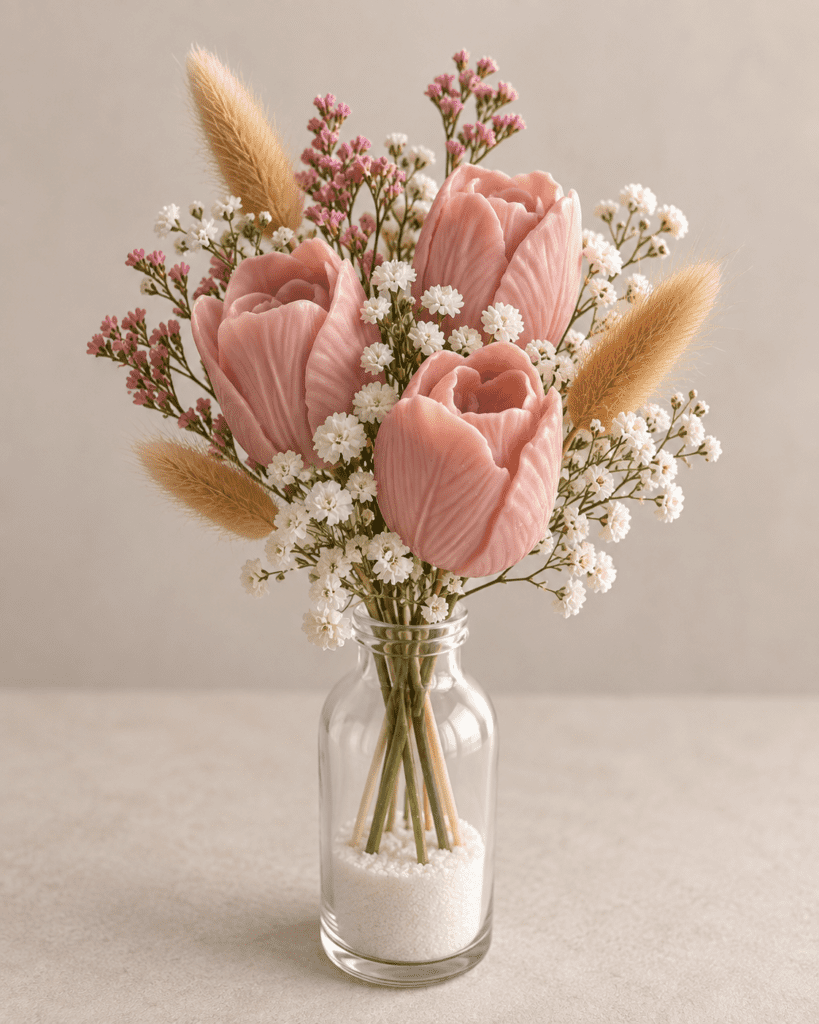 Bouquet de fleurs en fondant parfumé