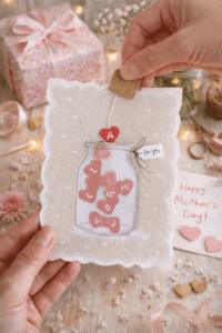 Carte animée enfant Fête des Mères avec cœurs à tirer – atelier créatif à Jougne