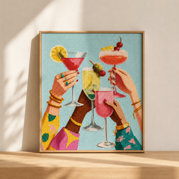 Kit DIY Diamond Painting Cocktails Colorés 30 × 40 cm | L’Épicurieuse