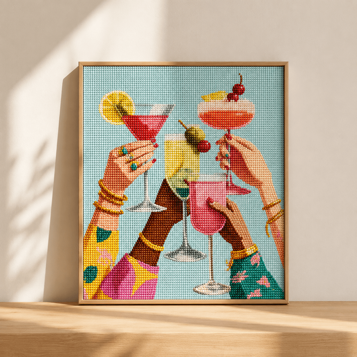 Kit DIY Diamond Painting Cocktails Colorés 30 × 40 cm | L’Épicurieuse