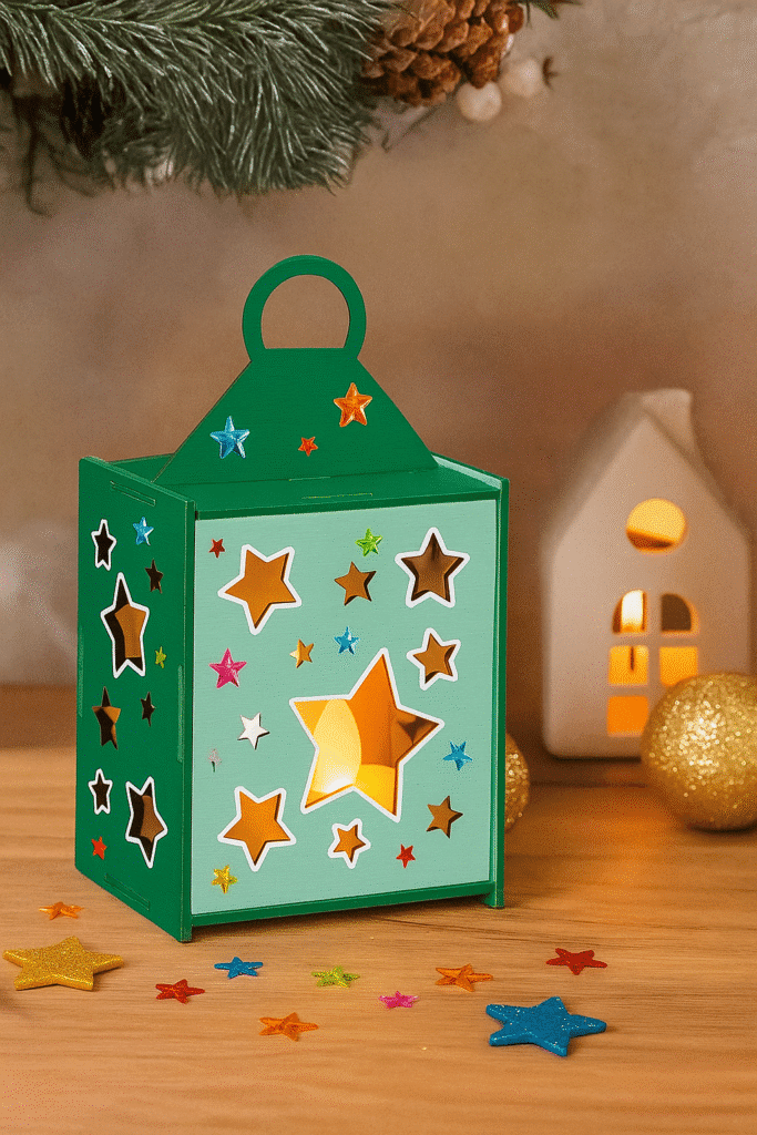 MONCAP – Kit De 4 Lanternes étoilées 3D à Découper Et Colorier Pour Enfants