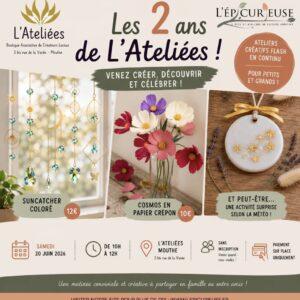 Ateliers créatifs flash L’Épicurieuse pour les 2 ans de L’Ateliées à Mouthe.